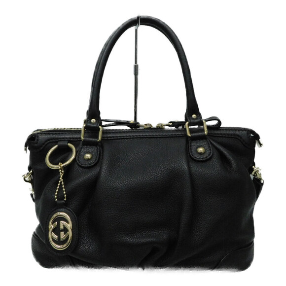 Gucci Handbags - GUCCI Sukey Shoulder Bag Black GG Leather